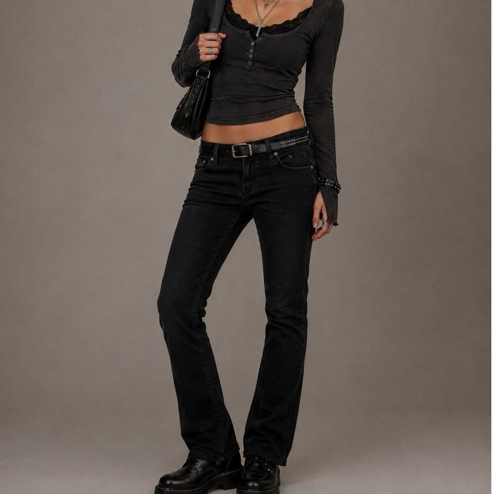 Diesel Womens Matic Y2K Low Rise Skinny Jeans W25 L32 Black Grunge Biker Edgy